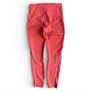 Lululemon Women Train Times Leggings  Size 6 Luxtreme 7/8 LW5BU4S Coral Orange